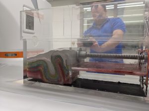 Final Stage Of A Wax Folding Test In A CT Scanner.