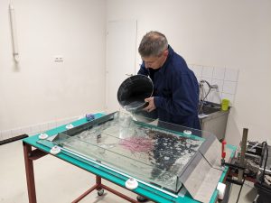 Preparation Of A Gelatine Sheet Experiment In Our Lab.