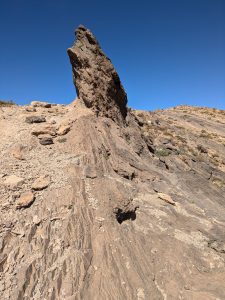 Stringer Of Hettangian Dolomites Sticking Up At The Edge Of The Tazoult Wall (High Atlas, Morocco)